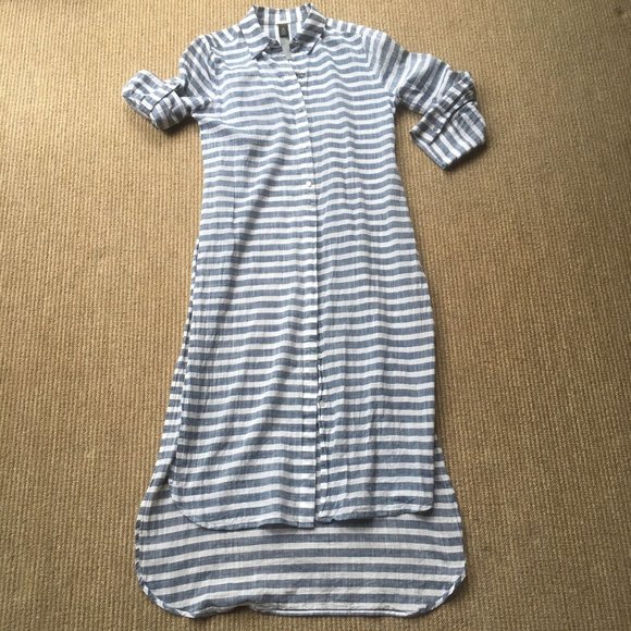 Chico's Black Label Shirt Tunic. 0. Blue and White - Picture 9 of 11